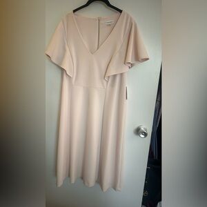 NWT Calvin Klein Soft Cream Midi Dress